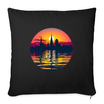 Duisburg Skyline - Sofakissenbezug 45 x 45 cm - Schwarz - Vorne