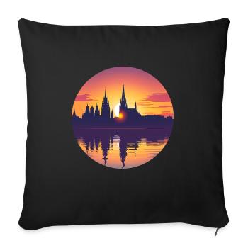 Erlangen Skyline - Sofakissenbezug 45 x 45 cm - Schwarz - Vorne