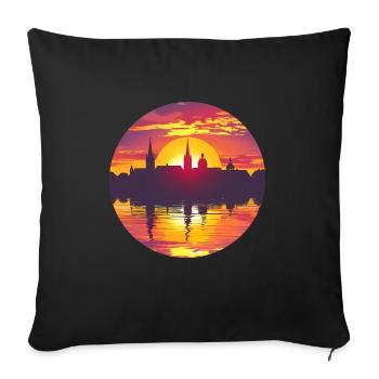 Furth Skyline - Sofakissenbezug 45 x 45 cm - Schwarz - Vorne