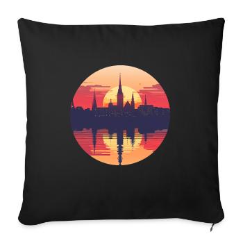 Salzgitter Skyline - Sofakissenbezug 45 x 45 cm - Schwarz - Vorne