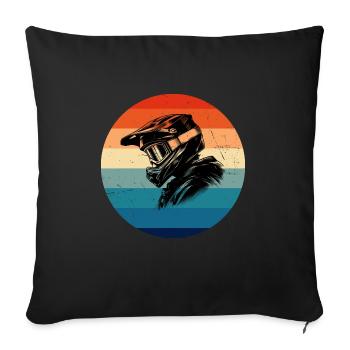 MTB Men Cyclist Mountain Bike Mountain Bike - Sofa pillowcase 17,3'' x 17,3'' (45 x 45 cm) - black - Front