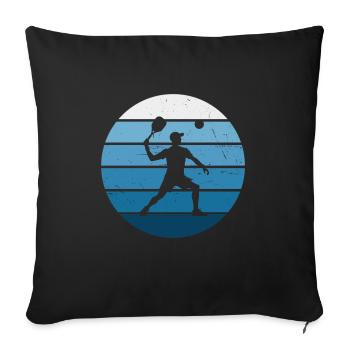 Racquetball Pickleball Men's Pickleball - Sofa pillowcase 17,3'' x 17,3'' (45 x 45 cm) - black - Front