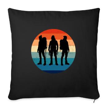 Bouldering Climber Boulder Climber Men - Sofa pillowcase 17,3'' x 17,3'' (45 x 45 cm) - black - Front