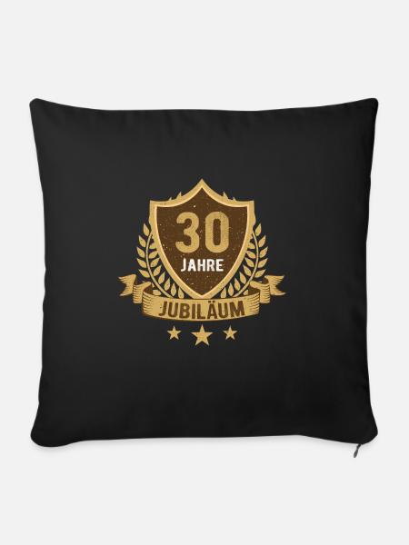 30 Jahre Jubiläum Firmenjubiläum Mitarbeiter - Sofakissenbezug 45 x 45 cm - Schwarz