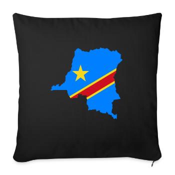 Kongo - Sofakissenbezug 45 x 45 cm - Schwarz - Vorne