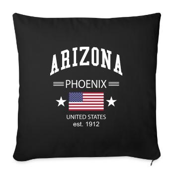 Arizona - Sofakissenbezug 45 x 45 cm - Schwarz - Vorne