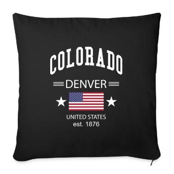 Colorado - Sofa pillowcase 17,3'' x 17,3'' (45 x 45 cm) - black - Front