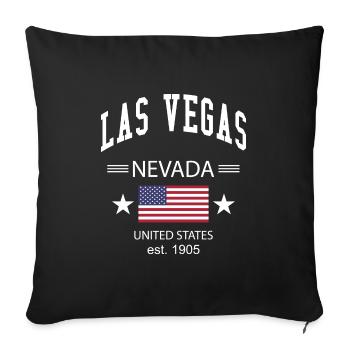 Las Vegas - Sofa pillowcase 17,3'' x 17,3'' (45 x 45 cm) - black - Front