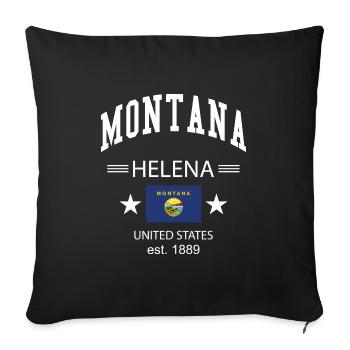 Montana - Housse de coussin décorative 45 x 45 cm - noir - Devant
