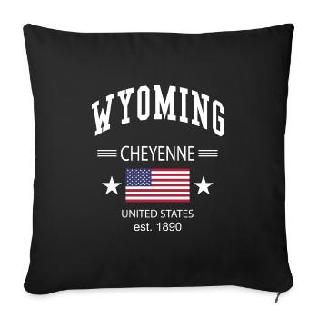 Wyoming - Sofa pillowcase 17,3'' x 17,3'' (45 x 45 cm) - black - Front