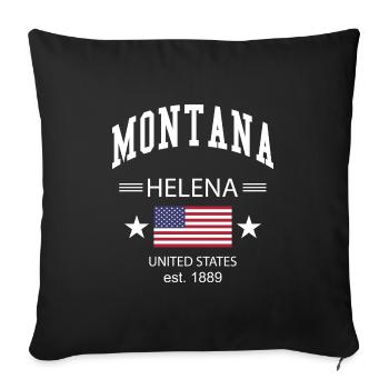 Montana - Housse de coussin décorative 45 x 45 cm - noir - Devant