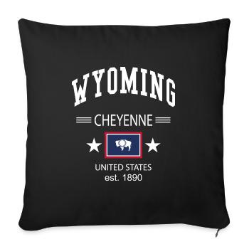 Wyoming - Sofa pillowcase 17,3'' x 17,3'' (45 x 45 cm) - black - Front