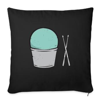 Cardio Drumming Fitnessstudio Fitnesskurs Workout - Sofakissenbezug 45 x 45 cm - Schwarz - Vorne