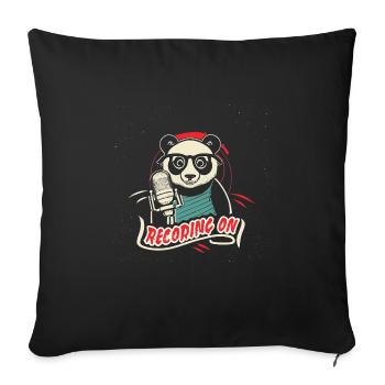 Podcaster - Sofakissenbezug 45 x 45 cm - Schwarz - Vorne