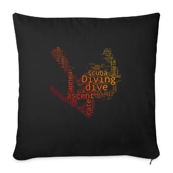 Scuba Diver Scuba Diver Diver Scuba Diving - Sofa pillowcase 17,3'' x 17,3'' (45 x 45 cm) - black - Front