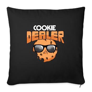 Cookie Dealer Girl Scout chef de troupe Cookie Mom - Housse de coussin décorative 45 x 45 cm - noir - Devant