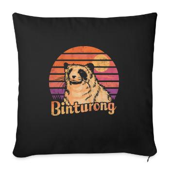Binturong Bearcat Gift - Sofa pillowcase 17,3'' x 17,3'' (45 x 45 cm) - black - Front