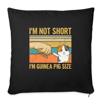 Design de cobaye pour un cochon d’eau domestique - Housse de coussin décorative 45 x 45 cm - noir - Devant