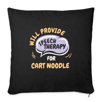 Fournir une orthophonie pour Cart Noodle Funny - Housse de coussin décorative 45 x 45 cm - noir - Devant