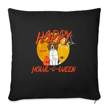 Treeing Walker Coonhound - Sofa pillowcase 17,3'' x 17,3'' (45 x 45 cm) - black - Front