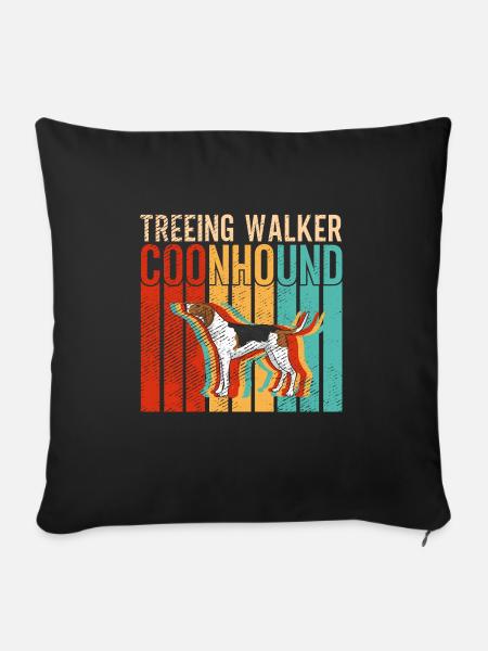 Treeing Walker Coonhound - Sofakissenbezug 45 x 45 cm - Schwarz