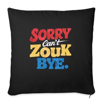 Zouk-Tanz-Geschenk - Sofakissenbezug 45 x 45 cm - Schwarz - Vorne