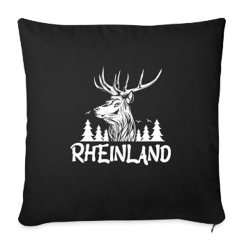 Rhénanie - Housse de coussin décorative 45 x 45 cm - noir - Devant