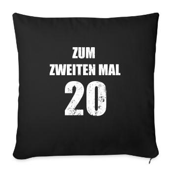 40. Geburtstag Vierzig Jahre Alt Lustig Geschenk - Sofakissenbezug 45 x 45 cm - Schwarz - Vorne