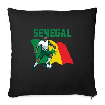 Senegal Afrika Geschenkidee - Sofakissenbezug 45 x 45 cm - Schwarz - Vorne