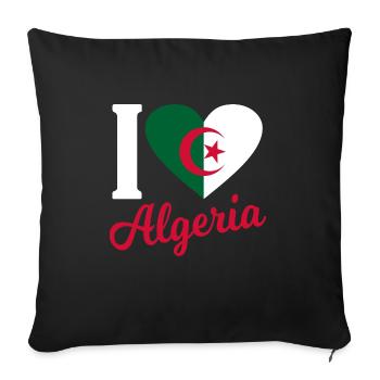 Algerien Afrika Geschenkidee - Sofakissenbezug 45 x 45 cm - Schwarz - Vorne