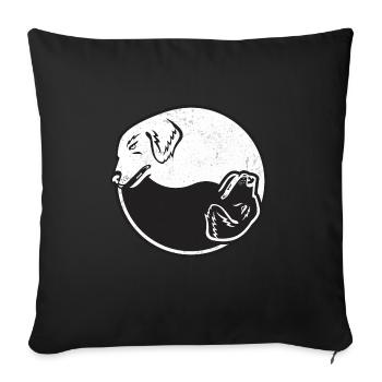 Great Pyrenean Dog Yin Yang Pyrenees - Sofa pillowcase 17,3'' x 17,3'' (45 x 45 cm) - black - Front