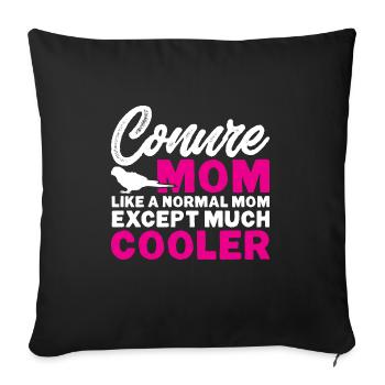 Molinasittich Perroquet Oiseau Perruche du Soleil - Housse de coussin décorative 45 x 45 cm - noir - Devant