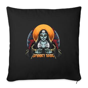 Halloween Pumpkin Horror - Sofa pillowcase 17,3'' x 17,3'' (45 x 45 cm) - black - Front