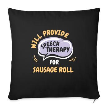 Fournir une orthophonie pour Sausage Roll Funny - Housse de coussin décorative 45 x 45 cm - noir - Devant