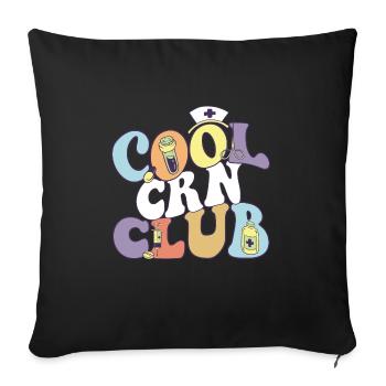 Cool Crn Club Registered Nurse Medical - Sofakissenbezug 45 x 45 cm - Schwarz - Vorne