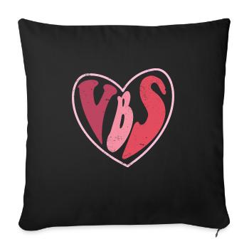 VBS Crew Summer Camp Vacation Bible School Bible - Sofa pillowcase 17,3'' x 17,3'' (45 x 45 cm) - black - Front