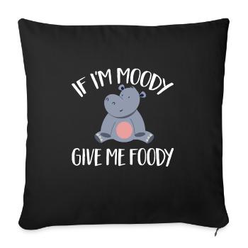 Hippopotame Hippopotame - Housse de coussin décorative 45 x 45 cm - noir - Devant