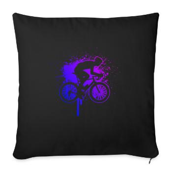 Vélo de route Vélo de route Vélo de route Vélo de route Hommes - Housse de coussin décorative 45 x 45 cm - noir - Devant