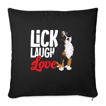 Bernedoodle Hund - Sofakissenbezug 45 x 45 cm - Schwarz - Vorne
