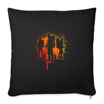 Men's Bouldering Women's Climber Boulder Climber - Sofa pillowcase 17,3'' x 17,3'' (45 x 45 cm) - black - Front