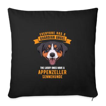 Chiens de montagne d'Appenzeller - Housse de coussin décorative 45 x 45 cm - noir - Devant