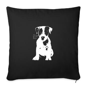 Parson Russell Terrier Jack Russell - Sofa pillowcase 17,3'' x 17,3'' (45 x 45 cm) - black - Front