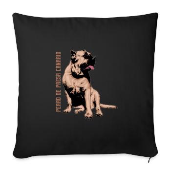 Perro De Pressa Canario Dogo Canario - Sofakissenbezug 45 x 45 cm - Schwarz - Vorne