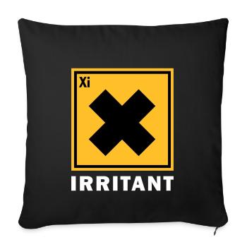SIGNAL D'AVERTISSEMENT IRRITANT - Housse de coussin décorative 45 x 45 cm - noir - Devant