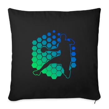 Handball Handball Handball Men's Handball - Sofa pillowcase 17,3'' x 17,3'' (45 x 45 cm) - black - Front