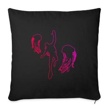 Plongeurs Hommes Plongée Libre Plongée Plongée Scuba Diver - Housse de coussin décorative 45 x 45 cm - noir - Devant