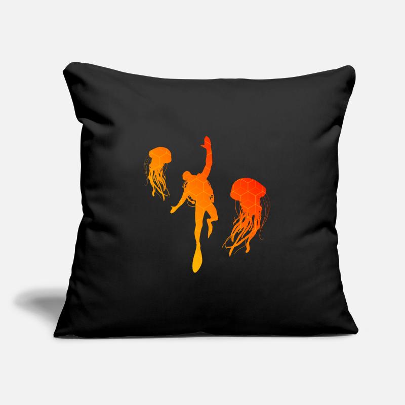 Plongeurs Plongée plongée Plongée plongée plongée libre Housse de coussin décorative 45 x 45 cm