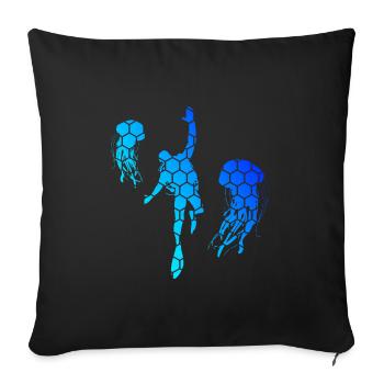 Scuba Tauchen Scuba Diver Free Dive Scuba Taucher - Sofakissenbezug 45 x 45 cm - Schwarz - Vorne