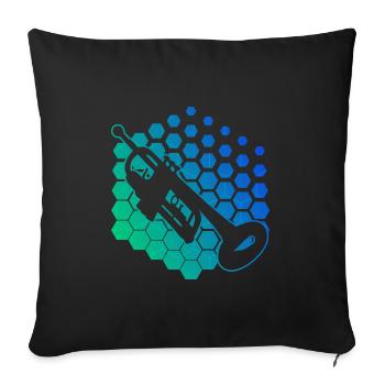 Men's Trumpets Players Trumpet Playing - Sofa pillowcase 17,3'' x 17,3'' (45 x 45 cm) - black - Front