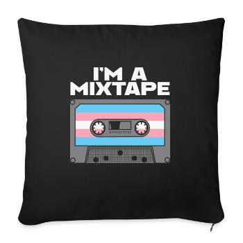 LBGT Flag Gay Pride Human I'm a Mixtape - Sofa pillowcase 17,3'' x 17,3'' (45 x 45 cm) - black - Front